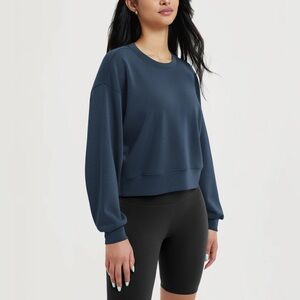Ododos Modal Soft Long Sleeve Cropped Sweatshirt